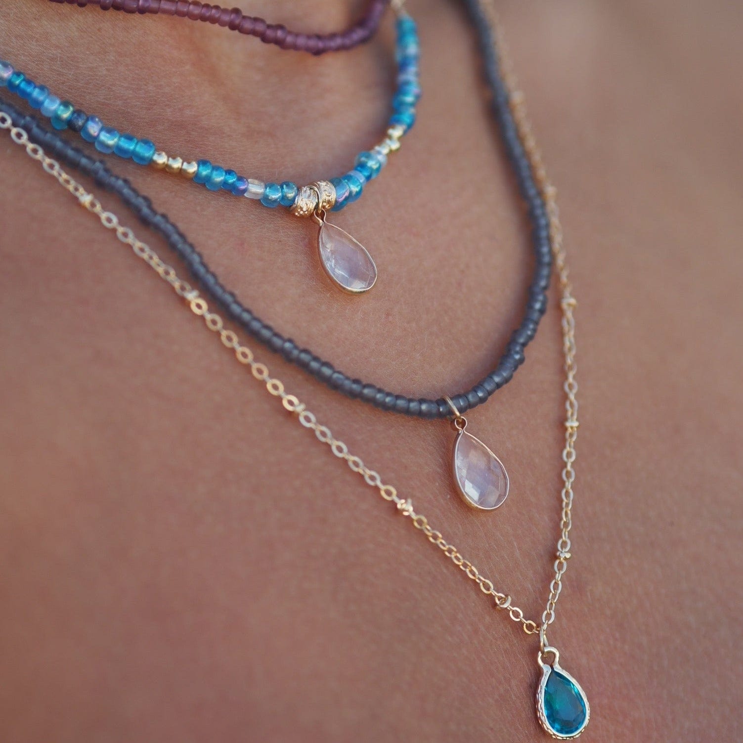 Blue Bohemian necklace